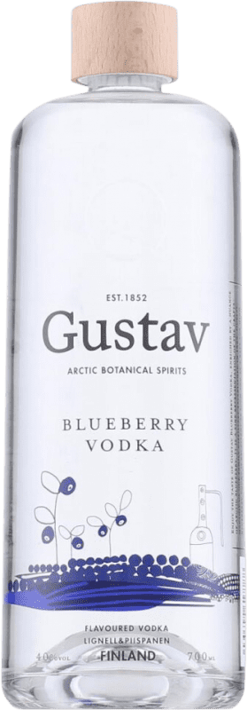 Envio grátis | Vodca Gustav Blueberry Finlândia 70 cl