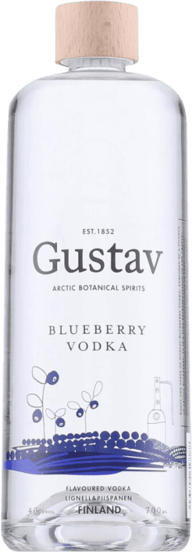 Envio grátis | Vodka Gustav Blueberry Finlândia 70 cl