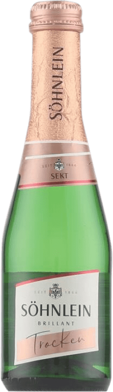 2,95 € Free Shipping | White Sparkling Wine Söhnlein Brillant Brillant Trocken — Dry Small Bottle 20 cl