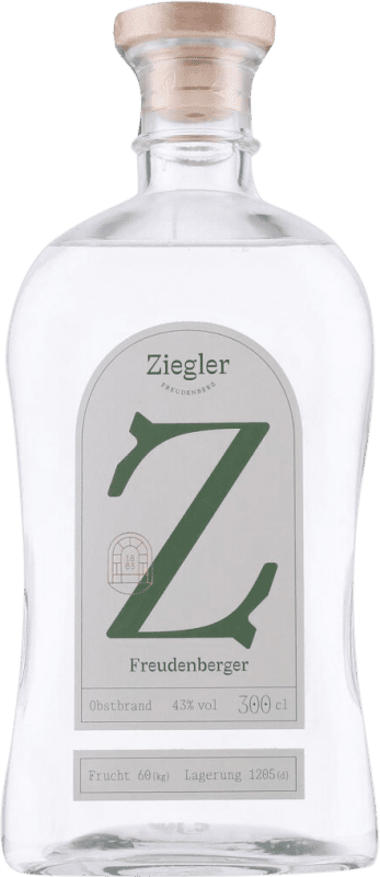 Envío gratis | Orujo Aguardiente Ziegler Freudenberger Alemania Botella Especial 3 L