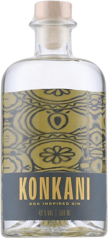 Free Shipping | Gin Konkani Goa Inspired Gin Germany Medium Bottle 50 cl