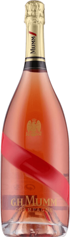 75,95 € 送料無料 | ロゼのスパークリングワイン G.H. Mumm Grand Cordon Brut — ブリュット Rosé — ロゼ A.O.C. Champagne マグナムボトル 1,5 L