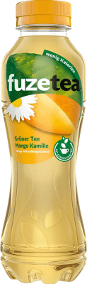 Envio grátis | Caixa de 12 unidades Refrigerantes Fuze Tea Alemanha Meia Garrafa 37 cl Grüner Tee — Chá Verde, Kamille — Camomila, Mango — Manga