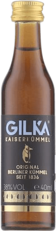 Envio grátis | Licores Gilka Kaiserkümmel Bio Alemanha Garrafa Miniatura 4 cl