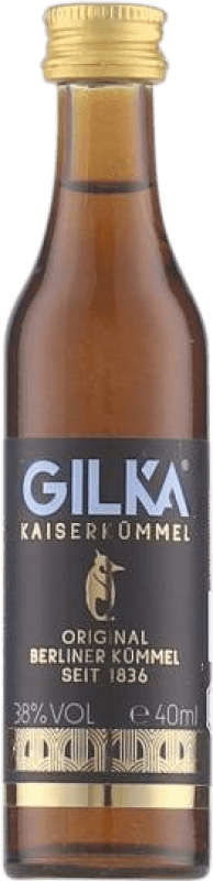 2,95 € | Licor de Hierbas Gilka Kaiser Alemania Bio — Biológico Botellín Miniatura 4 cl Kümmel — Alcaravea, Menthe — Menta