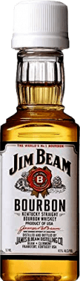 28,95 € | Boîte de 12 unités Whisky Bourbon Jim Beam Straight Kentucky États Unis 4 Ans Mini-Bouteille 5 cl