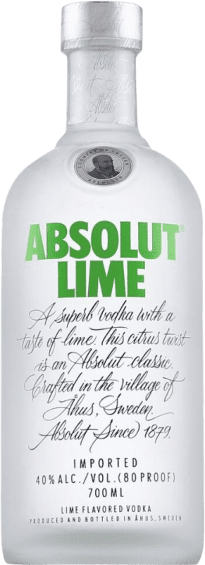 18,95 € | Vodka Absolut Suède 70 cl Lime — Citron Vert