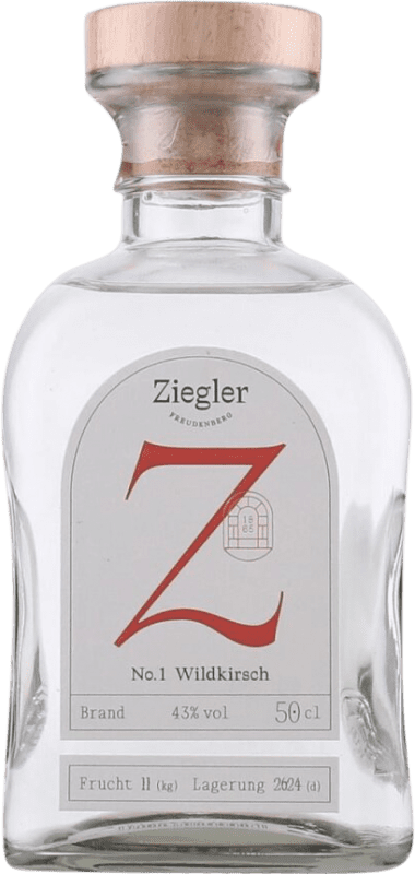 Envio grátis | Aguardente Orujo Ziegler Nº 1 Wildkirsch Alemanha Garrafa Medium 50 cl