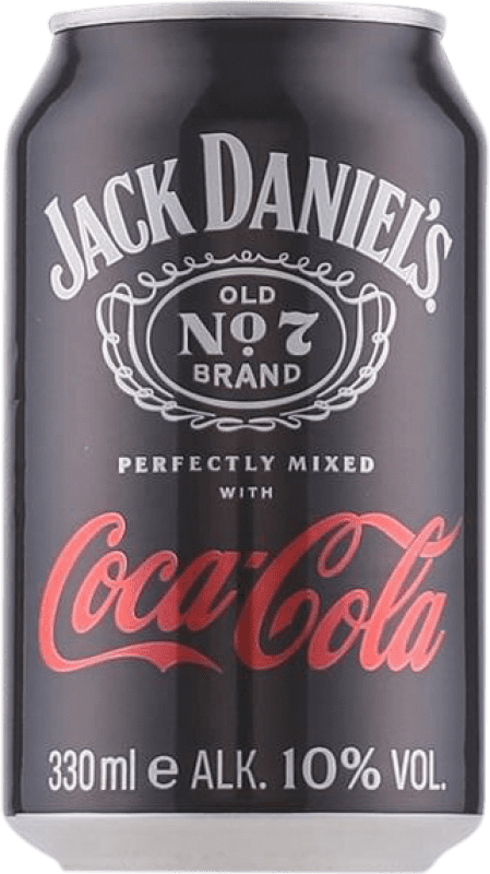 35,95 € Free Shipping | 6 units box Soft Drinks & Mixers Jack Daniel's Old Nº 7 Tennessee Whiskey & Coca Cola Can 33 cl