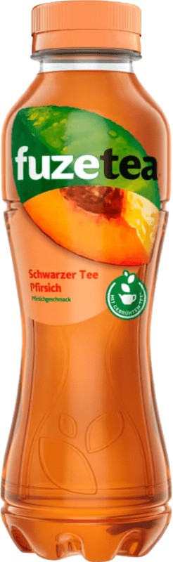 Envío gratis | Caja de 12 unidades Refrescos Fuze Tea Alemania Media Botella 37 cl Schwarzer Tee — Té Negro, Pfirsich — Melocotón