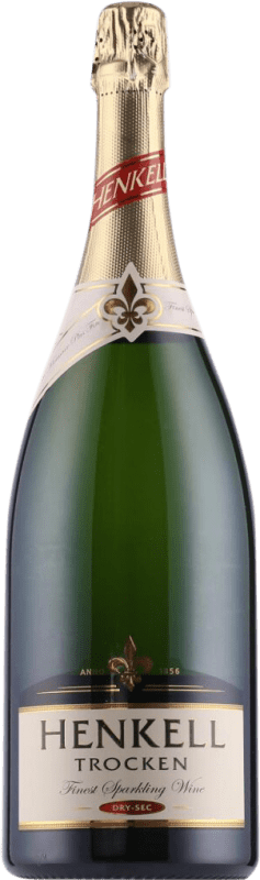 23,95 € | 白のスパークリングワイン Henkell Trocken — 辛口 ドイツ マグナムボトル 1,5 L