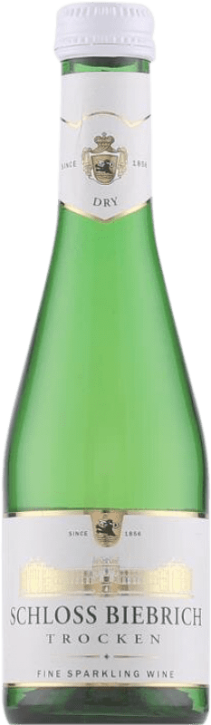 Envoi gratuit | Blanc mousseux Schloss Biebrich Sekt Sec Allemagne Petite Bouteille 20 cl