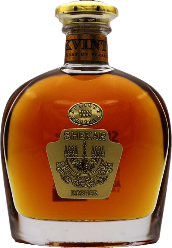 Envio grátis | Brandy Conhaque Shekar Moldávia, República Garrafa Medium 50 cl Kosher
