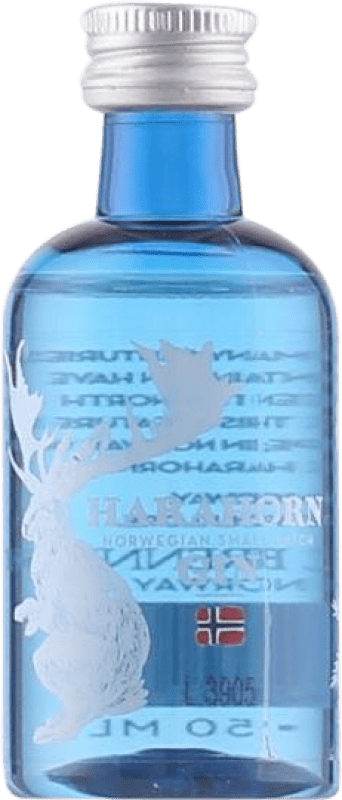 9,95 € Kostenloser Versand | Genever Gin Harahorn Small Batch Miniaturflasche 5 cl