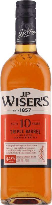 Free Shipping | Blended Whisky J.P. Wisers Barrel Triple Cask Canada 10 Years 70 cl
