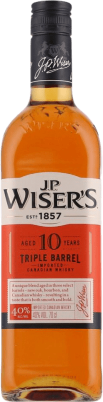 送料無料 | ウイスキーブレンド J.P. Wisers Triple Barrel カナダ 10 年 70 cl