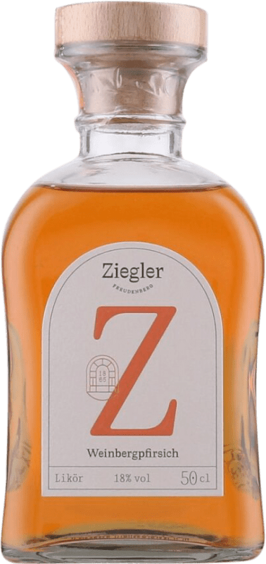 Envio grátis | Licores Ziegler Weinbergpfirsich Alemanha Garrafa Medium 50 cl