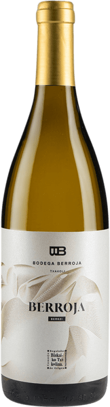 Envío gratis | Vino Blanco Berroja Txakoli D.O. Bizkaiko Txakolina España Riesling, Hondarribi Zuri 75 cl