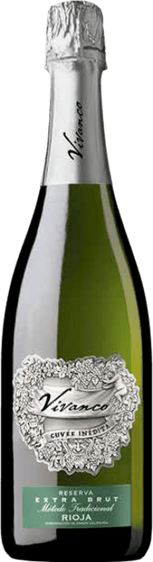 19,95 € | White Sparkling Wine Vivanco Cuvée Inédita Extra Brut Reserve D.O.Ca. Rioja Spain Viura, Chardonnay, Tempranillo White, Maturana White 75 cl