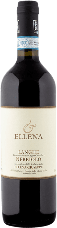 Envío gratis | Vino tinto Ellena Giuseppe D.O.C. Langhe Italia Nebbiolo 75 cl