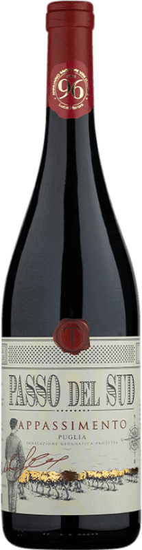 Envoi gratuit | Vin Rouge Masseria Tagaro Passo del Sud Appassimento I.G.T. Puglia Italie Merlot, Primitivo, Nero di Troia 75 cl