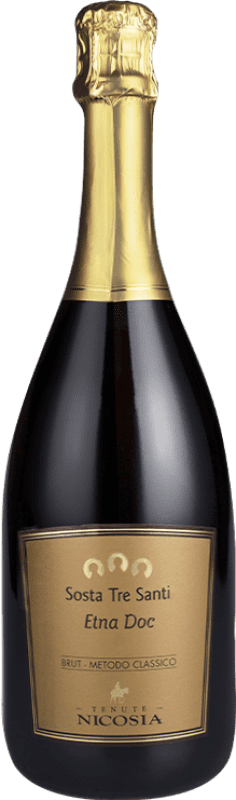 37,95 € 送料無料 | 白スパークリングワイン Nicosia Sosta Tre Santi Brut D.O.C. Etna