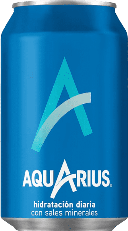 送料無料 | 飲み物とミキサー Aquarius Limón スペイン アルミ缶 33 cl