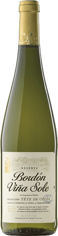 15,95 € Spedizione Gratuita | Vino bianco Bodegas Franco Españolas Bordón Viña Sole Tête de Cuvée D.O.Ca. Rioja