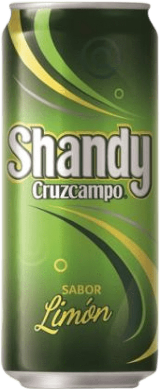 0,95 € Spedizione Gratuita | Birra Cruzcampo Shandy Lattina 33 cl Limón — Limone