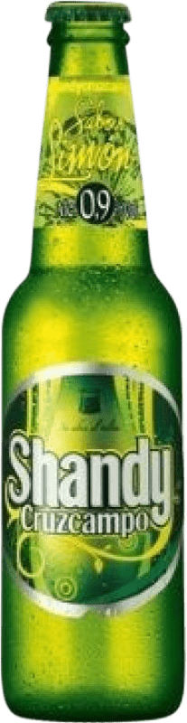 2,95 € Envío gratis | Caja de 6 unidades Cerveza Cruzcampo Shandy Botellín 25 cl Limón