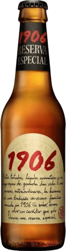37,95 € Spedizione Gratuita | Scatola da 24 unità Birra Estrella Galicia 1906 Bottiglietta Terzo 33 cl