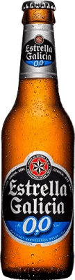 Bier 24 Einheiten Box Estrella Galicia 0,0 Kleine Flasche 20 cl Alkoholfrei