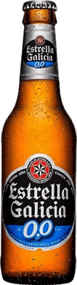 33,95 € Free Shipping | 24 units box Beer Estrella Galicia Small Bottle 20 cl 0.0 Zero Zero