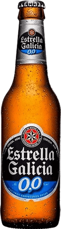 33,95 € Spedizione Gratuita | Scatola da 24 unità Birra Estrella Galicia Bottiglietta 20 cl 0.0 Zero Zero