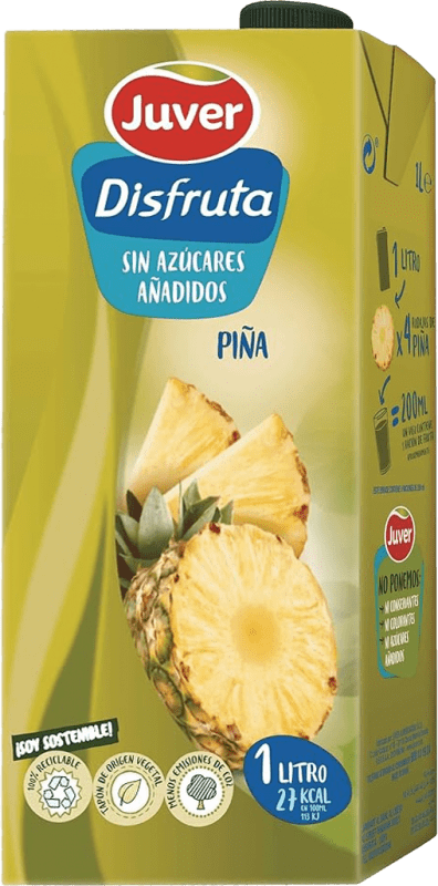 Spedizione Gratuita | Bibite e Mixer Juver Disfruta Zumo de Piña Tetrabrick Spagna 1 L