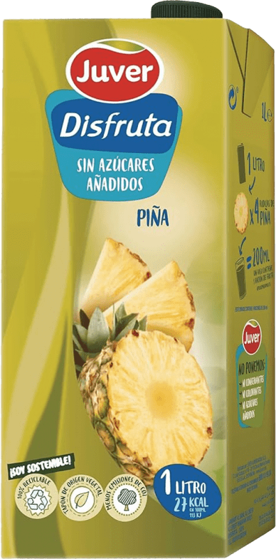 Free Shipping | Soft Drinks & Mixers Juver Disfruta Zumo de Piña Tetrabrick Spain Tetra Pak 1 L