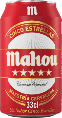 0,95 € Free Shipping | Beer Mahou 5 Estrellas Can 33 cl