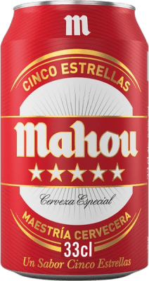 Envío gratis | Cerveza Mahou 5 Estrellas España Lata 33 cl