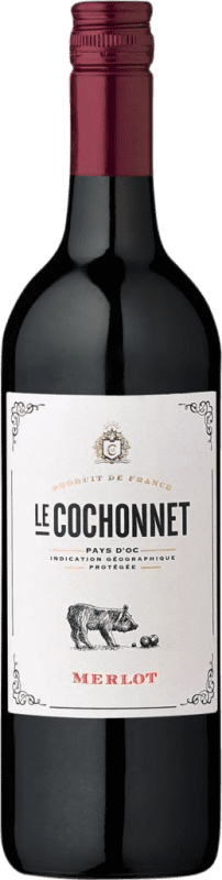 Free Shipping | Red wine Le Cochonnet France Merlot 75 cl