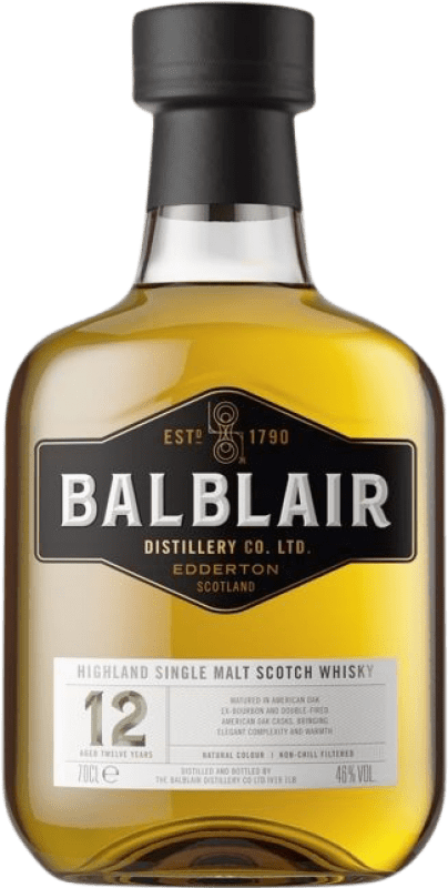 Free Shipping | Whisky Single Malt Balblair Highlands United Kingdom 12 Years 70 cl