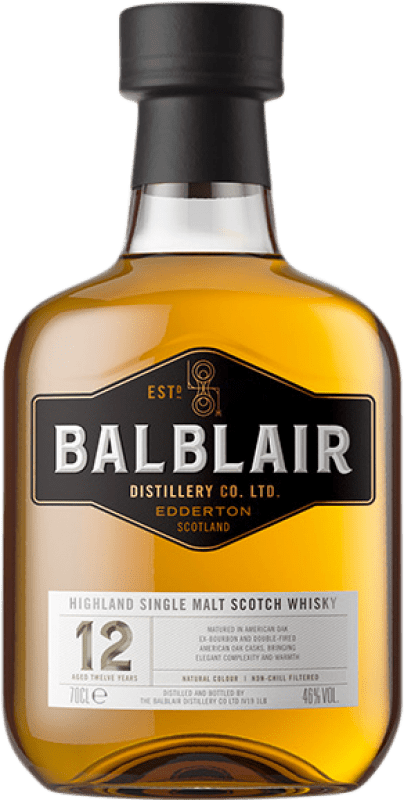 Free Shipping | Whisky Single Malt Balblair Highlands United Kingdom 12 Years 70 cl