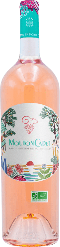 32,95 € Free Shipping | Rosé Wine Philippe de Rothschild Mouton Cadet Rosé A.O.C. Bordeaux Magnum Bottle 1,5 L