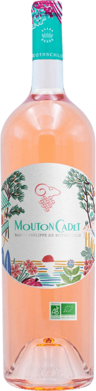 Бесплатная доставка | Розовое вино Philippe de Rothschild Mouton Cadet Rosé A.O.C. Bordeaux Бордо Франция бутылка Магнум 1,5 L