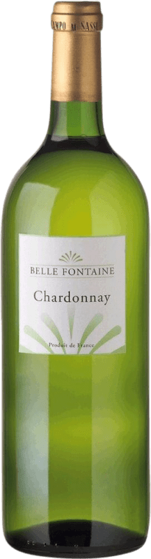 Бесплатная доставка | Белое вино Belle Fontaine Croix d'Or I.G.P. Vin de Pays d'Oc Бордо Франция Chardonnay — Шардоне 1 L