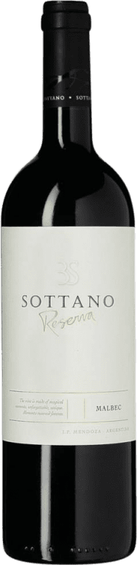 Free Shipping | Red wine Sottano Reserve I.G. Mendoza Mendoza Argentina Malbec 75 cl