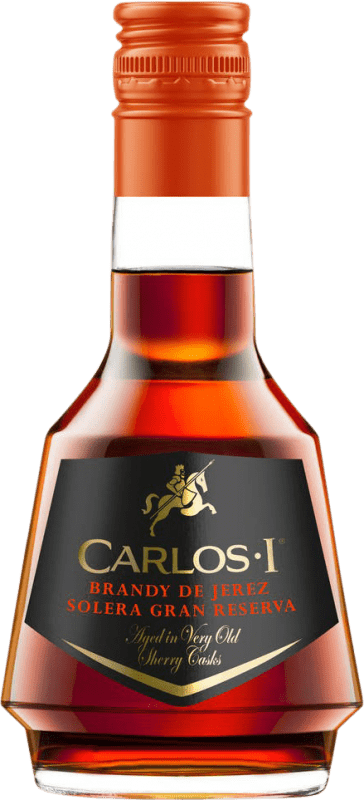 Spedizione Gratuita | Brandy Osborne Carlos I I.G.P. Vino de la Tierra de Cádiz Andalusia Spagna Bottiglietta Mignon 5 cl