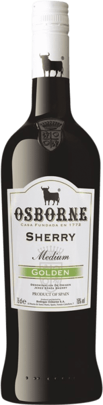 Envoi gratuit | Vin fortifié Osborne Gold Medium Dry Demi-Sec Demi-Sucré D.O. Jerez-Xérès-Sherry Andalousie Espagne Nebbiolo, Palomino Fino 75 cl