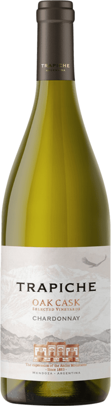 Бесплатная доставка | Белое вино Trapiche Oak Cask I.G. Mendoza Мендоса Аргентина Chardonnay 75 cl