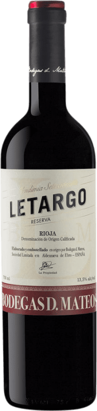 19,95 € 免费送货 | 红酒 La Mateo Letargo 预订 D.O.Ca. Rioja