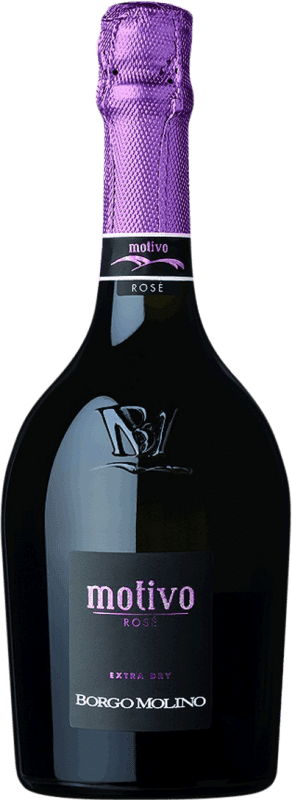 69,95 € 免费送货 | 玫瑰气泡酒 Borgo Molino Motivo Spumante Rosé Extra Dry 额外的干燥 I.G.T. Marca Trevigiana 瓶子 Magnum 1,5 L